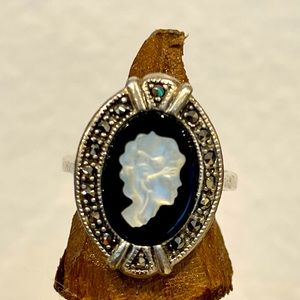 Cameo silver ring